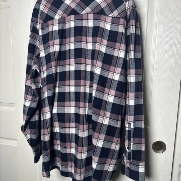 Orvis Light Flannel Shirt Womens Purple Plaid Button Down Long Sleeve XXL 2XL - Picture 6 of 12